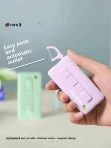 Portable Double-Line Dental Floss Picks Womens Version Auto-Dispensing Box High-Tensile Strength Oral Care Sticks by Rongqiao