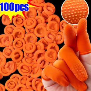 100/200Pcs Natural Latex Rubber Finger Cots Non-slip Anti-static Fingertips Protector Gloves Reusable Electronic Safety Repair Tools