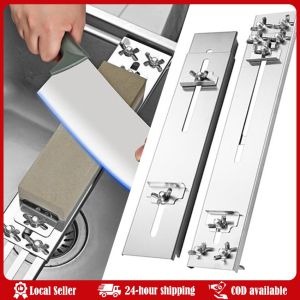 Stainless Steel Non-slip Knife Sharpener Holder Tool Retractable Whetstone Base Adjustable Household Supplies Kitchen Gadgets Sink Holder Corrective Repair Stone Knife Sharpener Sharpening Stone Kitchen Sharpening Tool Base