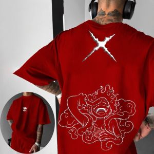 One Piece Mens T-shirt Summer Monkey D. Luffy Classic Anime Autumn Boy Childrens Short-sleeved Fashionable Parent-child Outfit