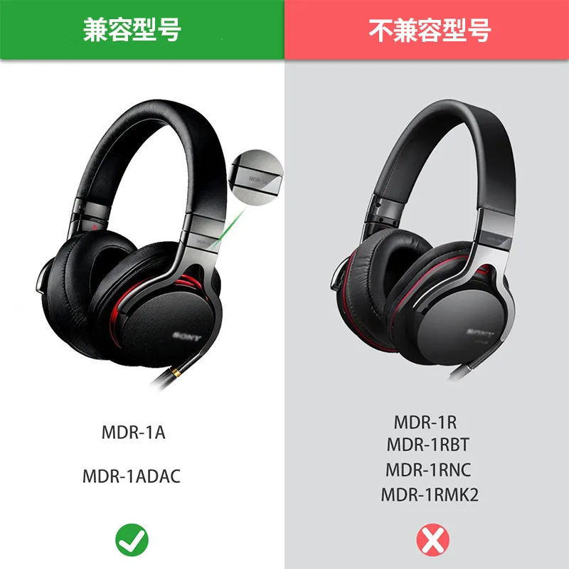 Sony MDR 1A DAC 1ADAC หูฟังคุณภาพสูงหนังหูฟังและแผ่นโฟมอะไหล่ - Main Image
