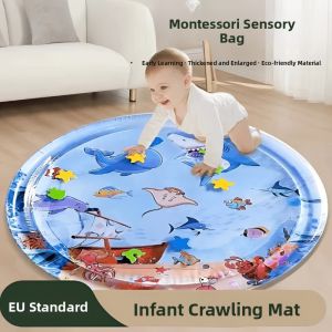 MONLEYTA | Inflatable Swimming Ring Baby Fitness Learning To Crawl Pad Sea Life Water Mat Baby Fitness Crawling Exercise Tools