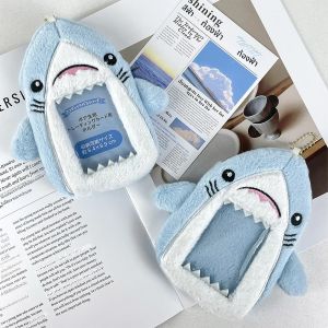 จี้แสดงรูปถ่ายแขนตุ๊กตาฉลามน่ารัก บัตรอาหารนักเรียน บัตรรถบัส กระเป๋าใส่บัตร