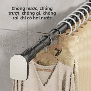 DIHUANTUO | Thanh Treo Rèm Trượt Không Cần Đục Lỗ Inox Đa Năng cho Phòng Tắm và Phơi Quần Áo