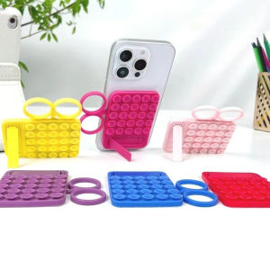 Silicone Suction Cup Phone Holder Back Sticker Bracket Universal Mobile Phones Stand Hands-Free Mirror Handheld Holder For Video