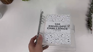 『😲Ship in 24hrs🤟❤️』12-Month Savings Challenge Binder – Vertical A6 Budget Planner with 6-Ring PVC Cover & Removable Cash Envelopes 存钱储蓄本