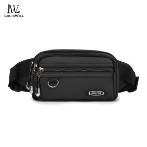 LouisWill Mens Waist Bag Multifunctional Chest Bag Waterproof Sports Bag Large Capacity Phone Bag Casual Bag Messenger Bag Outdoor Fitness Bag Travel Bag Business Bag