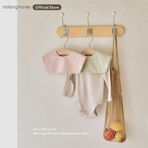 [Malang Honey] ผ้ากันเปื้อนน้ําลาย  สไตล์เกาหลี พร้อมคลิปหนีบจุกนมหลอก สําหรับเด็กอายุ 0-3 ปี ผ้ากันเปื้อนเด็กกลิ้ง – สี่เหลี่ยม