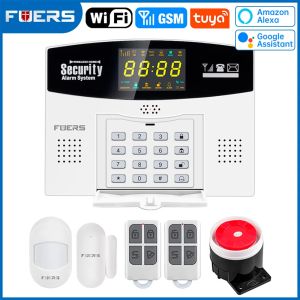 Fuers Tuya Smart Alarm System Kit WIFI GSM Burglar Alarm Smart Home Alarm System Color LCD Display Security IP Camera