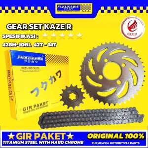 Gear Set Gir paket Kawasaki Kaze R Asli original fukukawa  428H-108L-42T-14T