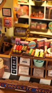 Robotime Rolife Henrys Chocolate DIY Wooden Miniature Dollhouse (DG174) 3D Puzzles Wooden Crafts Kits