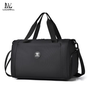 LouisWill Mens Travel Bag Handbag Fashion Sports Bag Luggage Bag Waterproof Fitness Bag Shoulder Bag Outdoor Sling Bag Gym Fashion Men Women Dry Wet Separation Portable Travel Yoga Swimming Bag