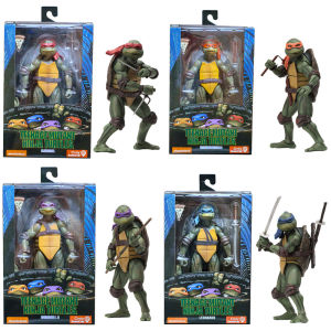 Bandai | Ninja Turtle Anime Action Figure Neca 1990 Film Version Edição limitada Estátua de PVC Presentes de Aniversário do Menino