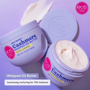 EOS Cashmere Whipped Oil Body Butter Vanilla Cashmere Rich Formula & Deep Hydration - 283g