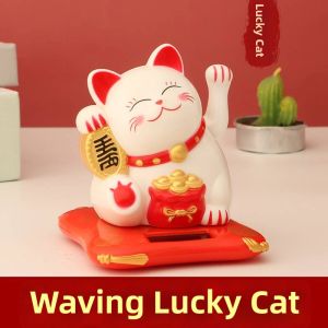 BONINGYU | Solar Powered Waving Fortune Cat Car Dashboard Ornament