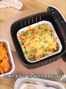 LUMAO 50PCS 6/7/8 Inch Square Mould Air Fryer Aluminium Foil Tray Aluminium Foil BBQ Air Fryer Tray Kitchen Baking Tool 烤箱盘