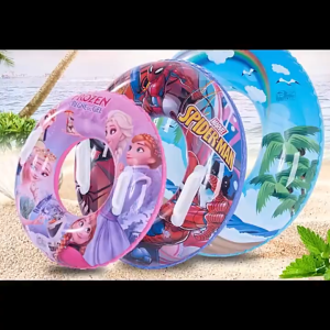 Kids Swim Ring 60cm 70cm Inflatable Pool Float Beach PVC Cartoon Summer Pelampung Renang Kanak