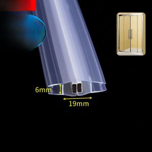 Waterproof Bath Room Glass Door Seal Strip Sliding Door Magnetic Absorption Rubber Gap Stop Collision Shower Partition