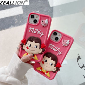 Zeallion Fashon Pink Baby Girl Soft Silicone Phone Case for [Apple iPhone 14 13 12 11 Pro Max] Protective Shockrpoof Phone Cover Shell