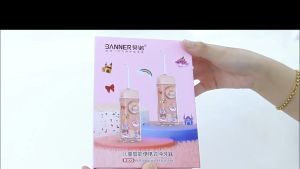 Portable Kids Water Flosser with Gentle and Clean Modes One Button Control and Clear Water Tank for Daily Use