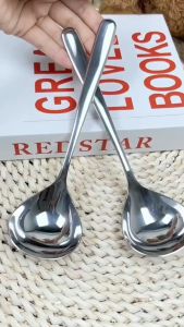 Muỗng múc canh súp lòng sâu loại nhỏ hàn quốc  inox 304 cán dài chât lương tốt - muỗng lẩu - muỗng cơm - thìa súp