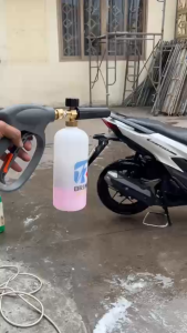 Bình bọt tuyết 1000ml lắp máy rửa xe tạo bọt vệ sinh xe | Bình tạo bọt tuyết