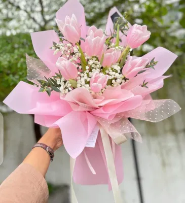 BUKET BUNGA TULIP SATIN