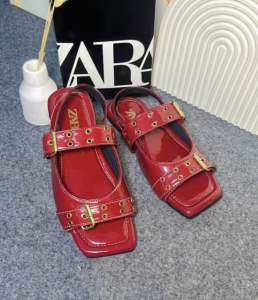 Sandal Selop ZARA  Gesper Plong Tali Elegant Kekinian Korean Style KODE HZ2NOV24