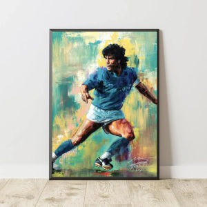 BILIBILI | Modern Inspirational Football Wall Art Famous Footballers Canvas Prints Motivational Quotes Suitable for Gym Office Bedroom