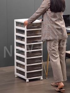 10 Layers Office Drawer Storage Cabinet with Wheel Movable Stationery File Storage Rack Filing Cabinet for Documents Under Desk Drawer Organizer Tray Drawer File Bond Paper Organizer Makeup Storage Trolley Cosmetics Organizer Home Furniture
