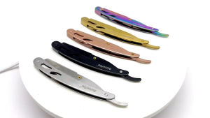 Wmark Single Ready Stock Barber Razor Tools Man Shave Beard Razors Steel Sharp Barber Holder Many Colors