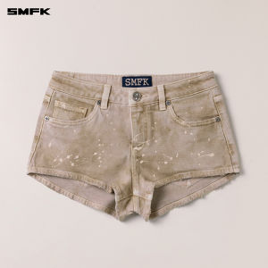 SMFK | Wild Colorful Handmade Elastic Low Rise Jean Shorts
