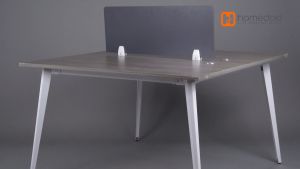 Homedoki Meja Kerja dengan Pembatas / Meja Kantor / Meja Komputer / 2 Seater