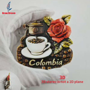 1Pc Colombian Creative 3D Embossed Refrigerator Magnet World Travel Souvenir Collection Suitable for Home and Office Decoration Personalized Exclusive Travel Souvenir Magnetic Refrigerator Magnet Home Decoration Kitchen Room Office Cabinet Crafts...