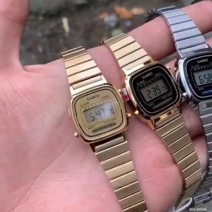 [FREE GIFT] Jam Tangan Wanita Digital Casio LA670 Vintage Digital Stainless Steel la670wga-1d