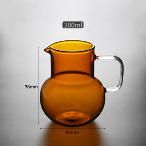 Borosilicate Glass Vertical Stripe Clear Coffee Sharing Pot 400ml