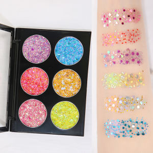 Shiny Sparkling Childrens Stage Makeup Eyeshadow Palette Crystal Brightening Eye Shadow for Kids Performance Cosmetic Tool