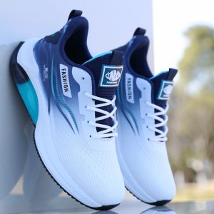 New 2025 Mens Sport Shoes Breathable Running Shoes Casual Dad Shoes Antiperspirant Fly Knitting Net Surface Youthful Vitality Style