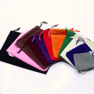 5-10pcs/lot Multisize Velvet Drawstring Bags Colorful Packing Pouches For Wedding Party Jewelry Candy Gifts Storage Display Bags