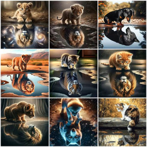Jigsaw Puzzle Stunning Animal Portrait Cat Tiger Lion Wolf Dog Art For Adults Perfect For Family Game Night And Brain Exercise