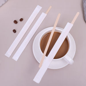 【On Sale】100Pcs Disposable Stir Dticks Natural Wooden Coffee Stirrer