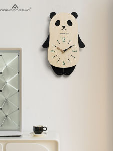 Panda Wall Clock Modern Simple Style Living Room Decorative Wall Clock Cartoon Personality No Drilling Required Nori 2025 New Model