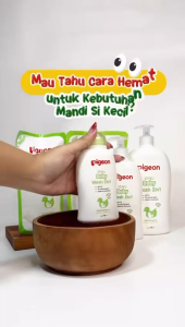 Pigeon Baby Wash 2in1 Chamomile Hair & Body Wash Pump 700ml Shampoo & Sabun Mandi Cair Anak Bayi Lembut Menenangkan Aman Untuk Kulit Sensitif
