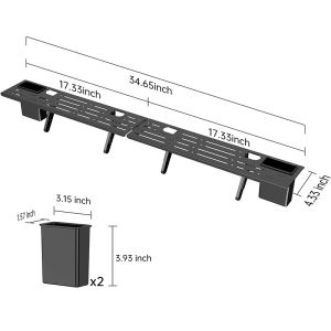 Universal Soundbar Mount No Drilling Required Space-Saving TV Top Shelf Steel Frame Computer Monitor Desktop Organizer with Box