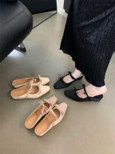 French Retro Slip On Platform Sandals