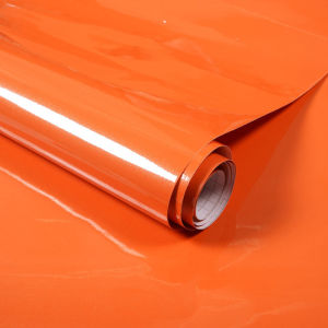 Miếng Dán Chống Thấm Nước Màu Cam Bóng Pha Lê Miếng Dán Tự Dính Cho Bàn Ăn Phòng Bếp Miếng Dán Tường PVC Đơn Giản Hiện Đại Trang Trí Nhà Cửa