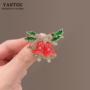 Christmas Gift Elegant Womens Fashion Pin 2022 New Style Suit Sweater Anti-Light Pin Accessory Alloy Plated Silver Gold Bell Pattern