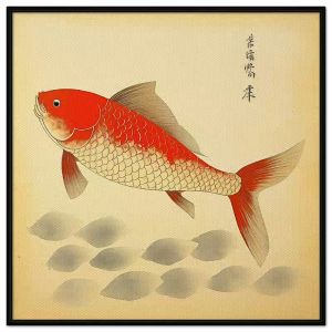 Tranh treo tường tranh dán tường cá chép CGI - 196