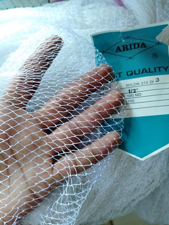 JARING NILON ARIDA ½ inch BAHAN JALA BAHAN ANCO JARING IKAN KECIL ...