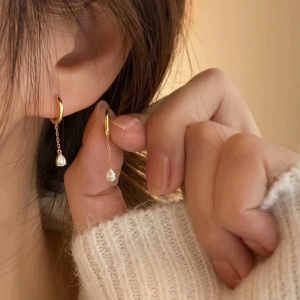 S925 Silver Needle Waterdrop Tassel Earrings Women Luxury Elegant Fashion Trendy Drop Earrings Fresh out New Model